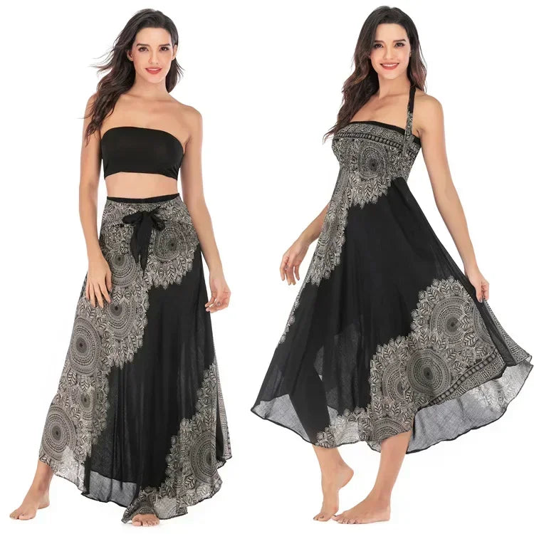 Sexy Summer Long Boho Women's Dress or Skirt. The choice is yours. Wear it your way!!