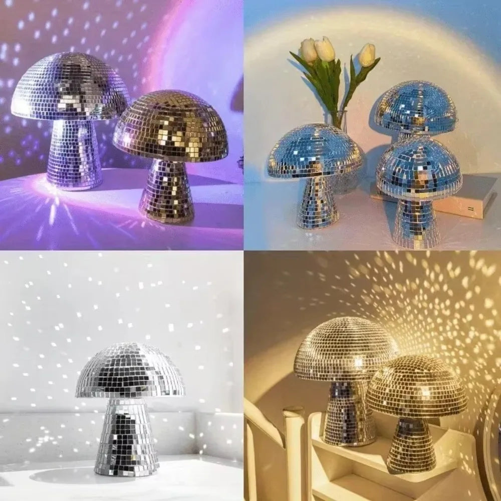 Boho Mirror Reflective Mushroom Ball