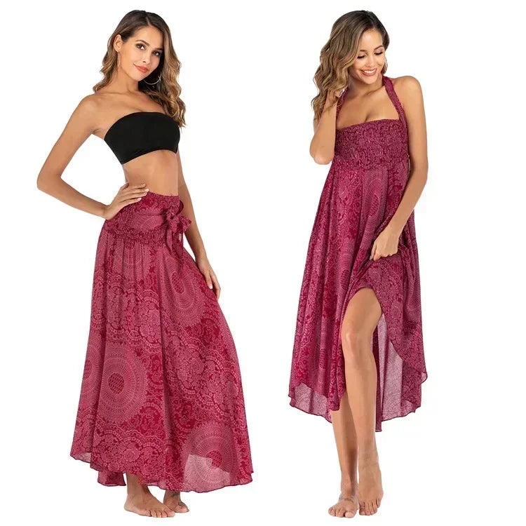 Sexy Summer Long Boho Women's Dress or Skirt. The choice is yours. Wear it your way!!