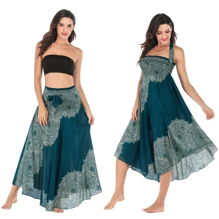 Sexy Summer Long Boho Women's Dress or Skirt. The choice is yours. Wear it your way!!