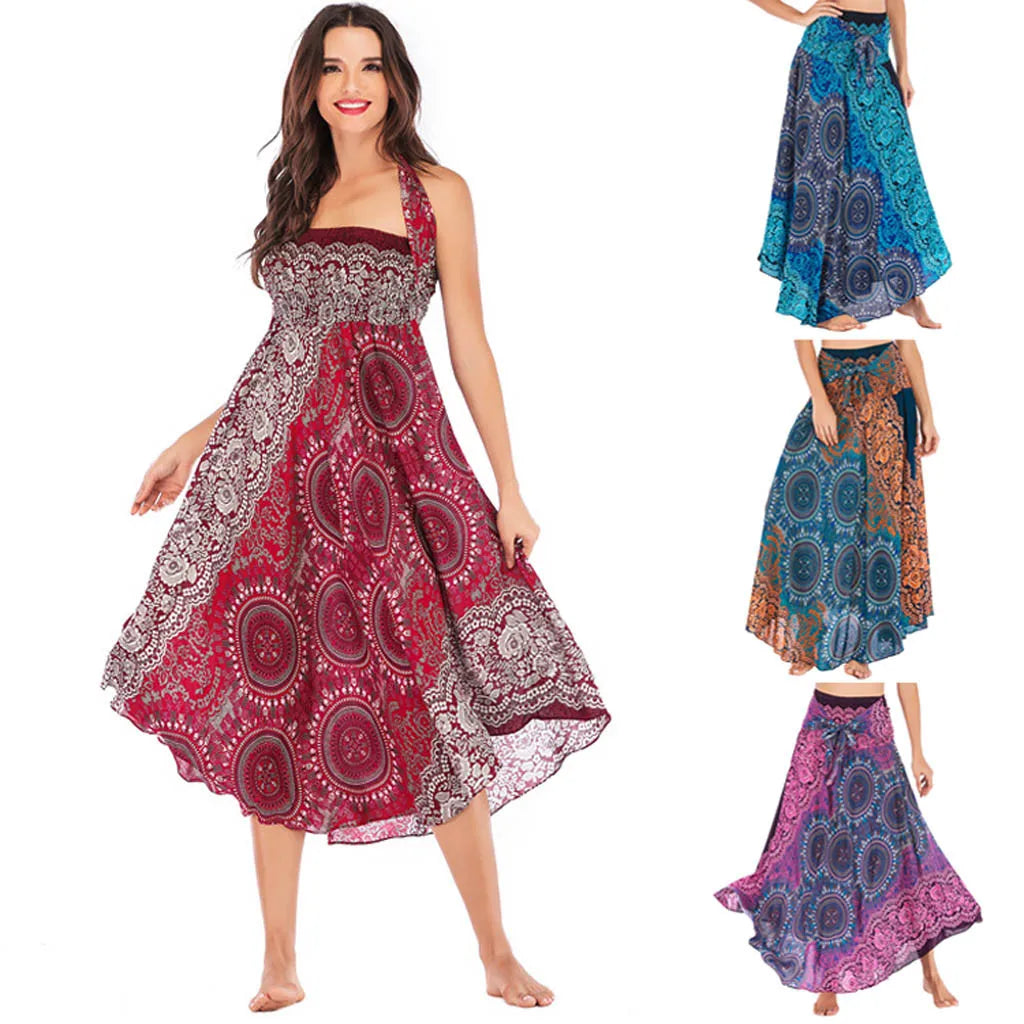 Sexy Summer Long Boho Women's Dress or Skirt. The choice is yours. Wear it your way!!
