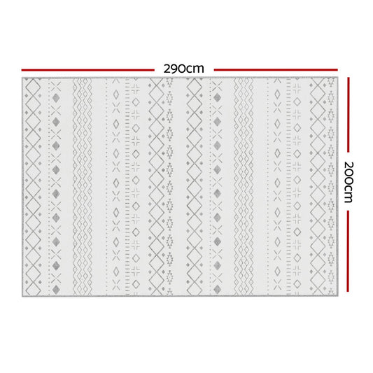 Artiss Floor Rugs 200x290cm Washable Area Mat Large Carpet Soft Short Pile Una