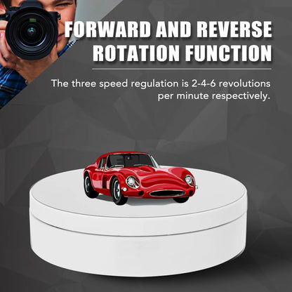 Motorised Rotating Mirror Display Stand,360 Degree Turntable, Ornament Holder, Combined with our Reflective Mushroom ball its a stylish addition!
