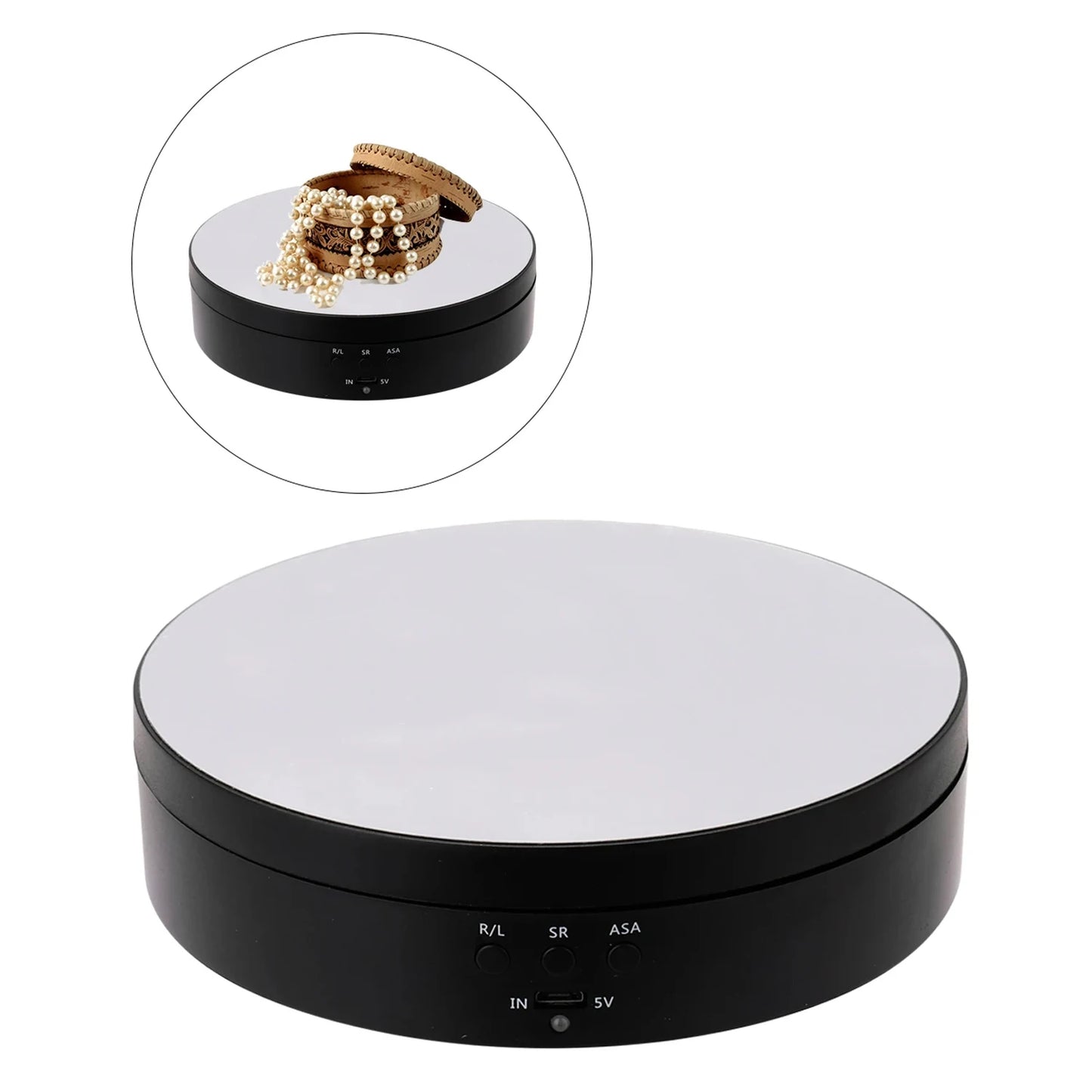 Motorised Rotating Mirror Display Stand,360 Degree Turntable, Ornament Holder, Combined with our Reflective Mushroom ball its a stylish addition!