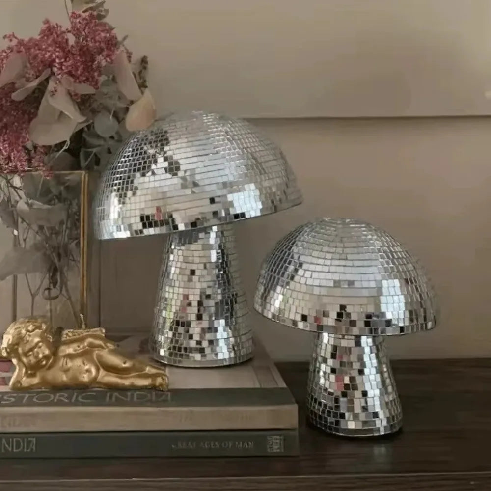Boho Mirror Reflective Mushroom Ball