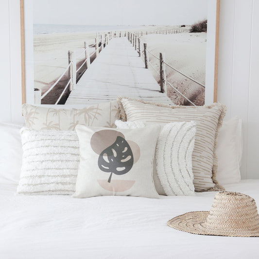 Cushion Cover-Boho Textured Single Sided-Moon Lover-50cm x 50cm