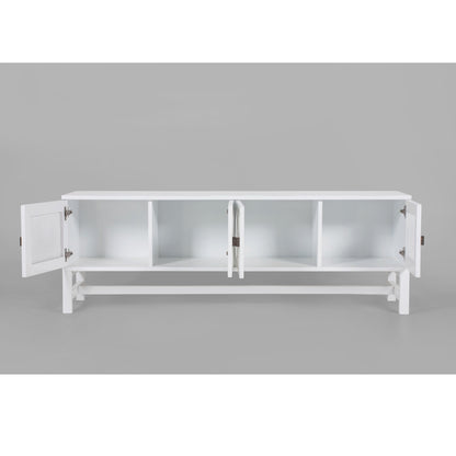 Jasmine ETU Entertainment TV Unit 160cm 4 Door Mindi Wood Rattan - White