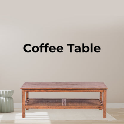 Jasmine Coffee Table 110cm Mindi Timber Wood Rattan Weave - Brown
