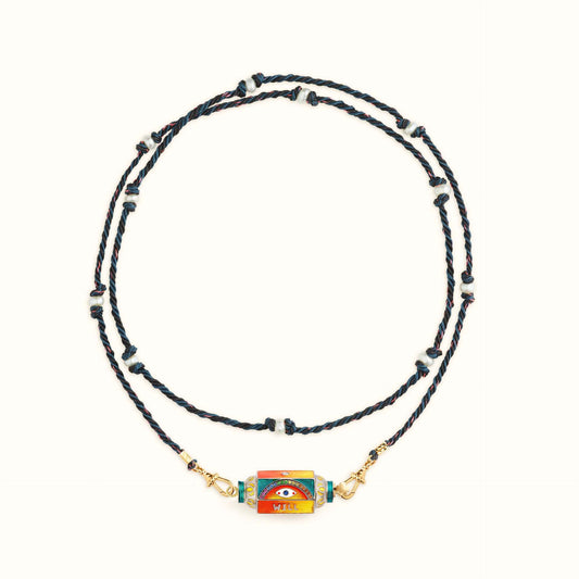 Mystical Tarot Charm Necklace - Boho Pendant(Red Eye Pattern)